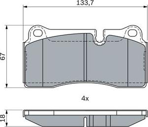 BOSCH 0 986 494 957 - Комплект спирачно феродо, дискови спирачки vvparts.bg