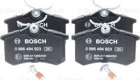 BOSCH 0 986 494 923 - Комплект спирачно феродо, дискови спирачки vvparts.bg