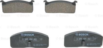 BOSCH 0 986 494 457 - Комплект спирачно феродо, дискови спирачки vvparts.bg