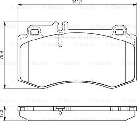 BOSCH 0 986 494 405 - Комплект спирачно феродо, дискови спирачки vvparts.bg