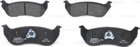 BOSCH 0 986 494 419 - Комплект спирачно феродо, дискови спирачки vvparts.bg