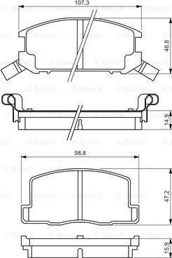 BOSCH 0 986 494 412 - Комплект спирачно феродо, дискови спирачки vvparts.bg