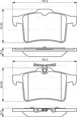 BOSCH 0 986 494 480 - Комплект спирачно феродо, дискови спирачки vvparts.bg