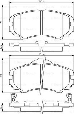 BOSCH 0 986 494 426 - Комплект спирачно феродо, дискови спирачки vvparts.bg