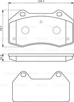 BOSCH 0 986 494 551 - Комплект спирачно феродо, дискови спирачки vvparts.bg