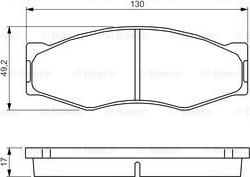 BOSCH 0 986 494 565 - Комплект спирачно феродо, дискови спирачки vvparts.bg