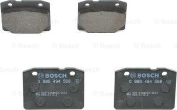 BOSCH 0 986 494 568 - Комплект спирачно феродо, дискови спирачки vvparts.bg
