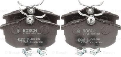 BOSCH 0 986 494 506 - Комплект спирачно феродо, дискови спирачки vvparts.bg