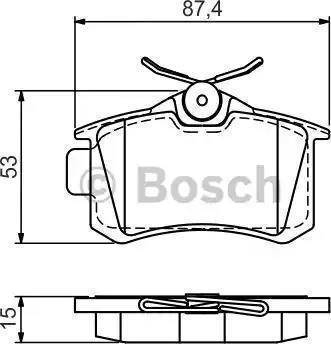 BOSCH F 03B 150 217 - Комплект спирачно феродо, дискови спирачки vvparts.bg