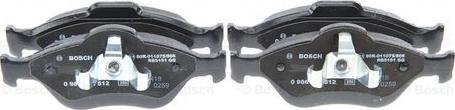 BOSCH 0 986 494 512 - Комплект спирачно феродо, дискови спирачки vvparts.bg