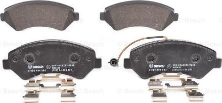 BOSCH 0 986 494 580 - Комплект спирачно феродо, дискови спирачки vvparts.bg