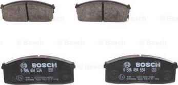 BOSCH 0 986 494 534 - Комплект спирачно феродо, дискови спирачки vvparts.bg