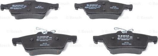 BOSCH 0 986 494 528 - Комплект спирачно феродо, дискови спирачки vvparts.bg