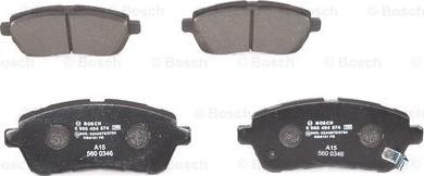 BOSCH 0 986 494 574 - Комплект спирачно феродо, дискови спирачки vvparts.bg