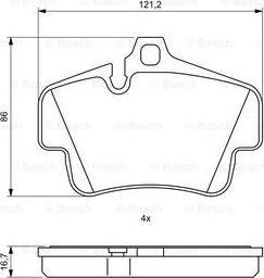 BOSCH 0 986 494 699 - Комплект спирачно феродо, дискови спирачки vvparts.bg