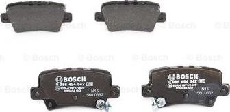 BOSCH 0 986 494 642 - Комплект спирачно феродо, дискови спирачки vvparts.bg