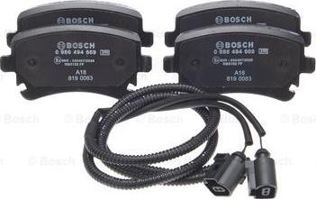 BOSCH 0 986 494 669 - Комплект спирачно феродо, дискови спирачки vvparts.bg