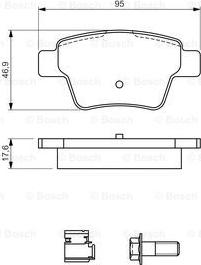 BOSCH 0 986 494 605 - Комплект спирачно феродо, дискови спирачки vvparts.bg