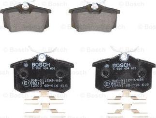 BOSCH 0 986 494 600 - Комплект спирачно феродо, дискови спирачки vvparts.bg