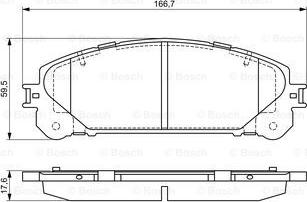 BOSCH 0 986 494 686 - Комплект спирачно феродо, дискови спирачки vvparts.bg