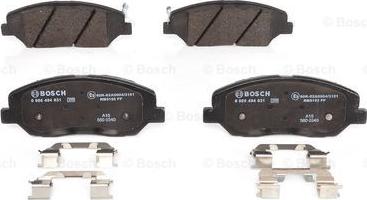 BOSCH 0 986 494 631 - Комплект спирачно феродо, дискови спирачки vvparts.bg