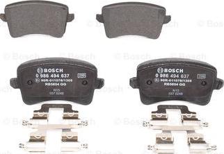 BOSCH 0 986 494 637 - Комплект спирачно феродо, дискови спирачки vvparts.bg