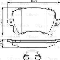 BOSCH 0 986 494 626 - Комплект спирачно феродо, дискови спирачки vvparts.bg