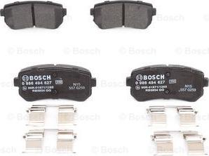 BOSCH 0 986 494 627 - Комплект спирачно феродо, дискови спирачки vvparts.bg