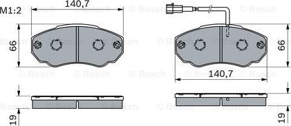 BOSCH 0 986 494 048 - Комплект спирачно феродо, дискови спирачки vvparts.bg