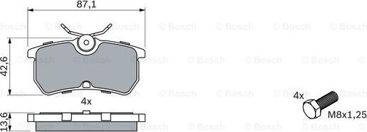 BOSCH 0 986 494 011 - Комплект спирачно феродо, дискови спирачки vvparts.bg