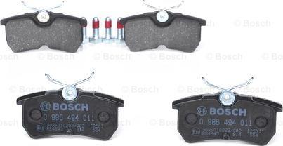 BOSCH 0 986 494 011 - Комплект спирачно феродо, дискови спирачки vvparts.bg