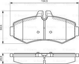 BOSCH 0 986 494 013 - Комплект спирачно феродо, дискови спирачки vvparts.bg