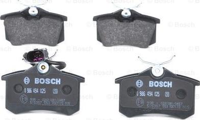 BOSCH 0 986 494 025 - Комплект спирачно феродо, дискови спирачки vvparts.bg