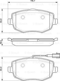 BOSCH 0 986 494 075 - Комплект спирачно феродо, дискови спирачки vvparts.bg