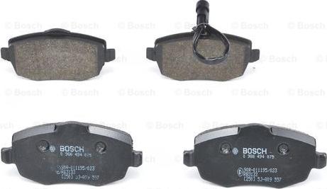 BOSCH 0 986 494 075 - Комплект спирачно феродо, дискови спирачки vvparts.bg