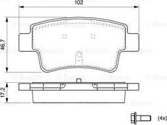 BOSCH 0 986 494 072 - Комплект спирачно феродо, дискови спирачки vvparts.bg