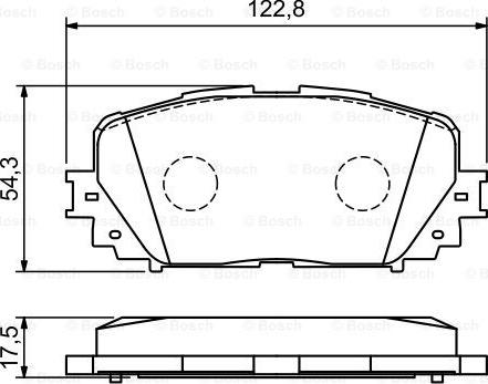 BOSCH 0 986 494 196 - Комплект спирачно феродо, дискови спирачки vvparts.bg