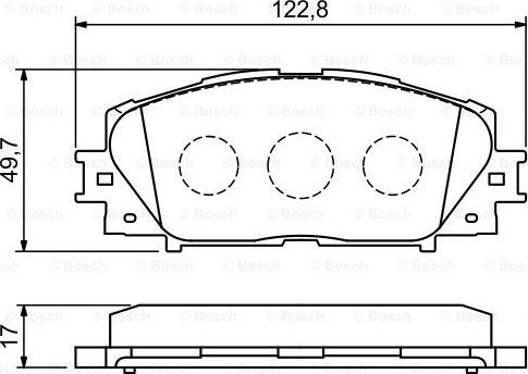 BOSCH 0 986 494 198 - Комплект спирачно феродо, дискови спирачки vvparts.bg