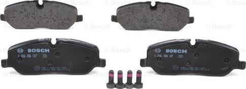 BOSCH 0 986 494 147 - Комплект спирачно феродо, дискови спирачки vvparts.bg