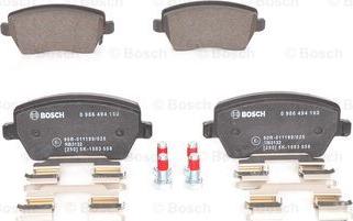 BOSCH 0 986 494 160 - Комплект спирачно феродо, дискови спирачки vvparts.bg