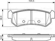 BOSCH 0 986 494 133 - Комплект спирачно феродо, дискови спирачки vvparts.bg