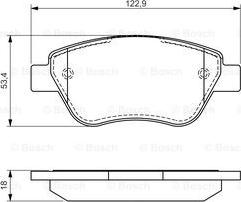 BOSCH 0 986 494 132 - Комплект спирачно феродо, дискови спирачки vvparts.bg