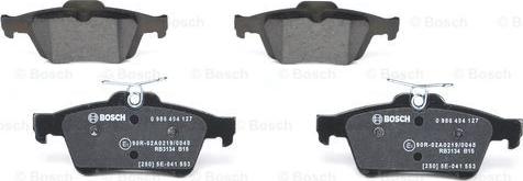 BOSCH 0 986 494 127 - Комплект спирачно феродо, дискови спирачки vvparts.bg