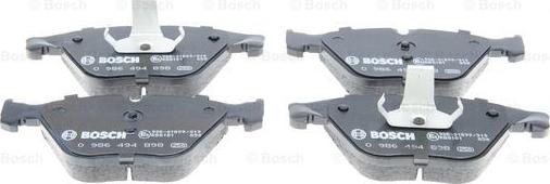 BOSCH 0 986 494 898 - Комплект спирачно феродо, дискови спирачки vvparts.bg