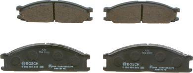 BOSCH 0 986 494 848 - Комплект спирачно феродо, дискови спирачки vvparts.bg