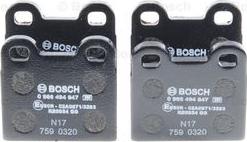 BOSCH 0 986 494 847 - Комплект спирачно феродо, дискови спирачки vvparts.bg