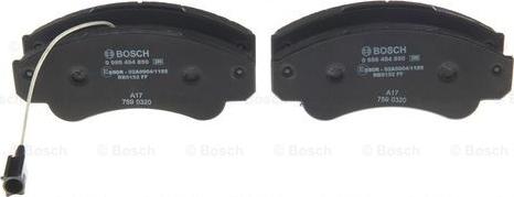 BOSCH 0 986 494 850 - Комплект спирачно феродо, дискови спирачки vvparts.bg