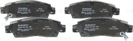 BOSCH 0 986 494 858 - Комплект спирачно феродо, дискови спирачки vvparts.bg