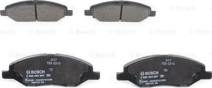 BOSCH 0 986 494 867 - Комплект спирачно феродо, дискови спирачки vvparts.bg