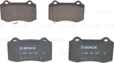 BOSCH 0 986 494 393 - Комплект спирачно феродо, дискови спирачки vvparts.bg